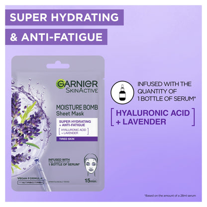 Garnier Moisture Bomb Hydrating Face Mask Lavender — image 2