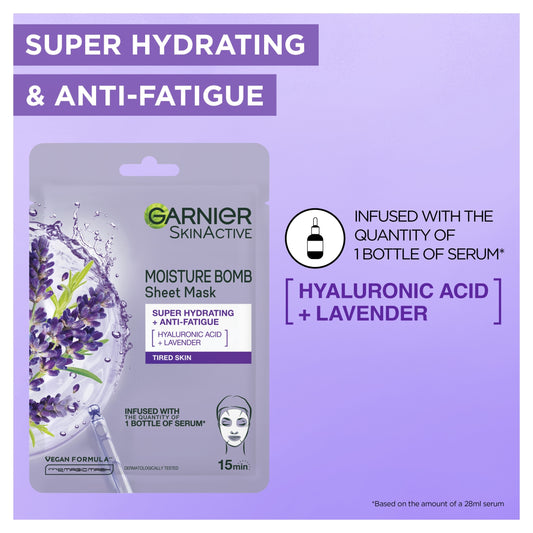 Garnier Moisture Bomb Hydrating Face Mask Lavender — image 2
