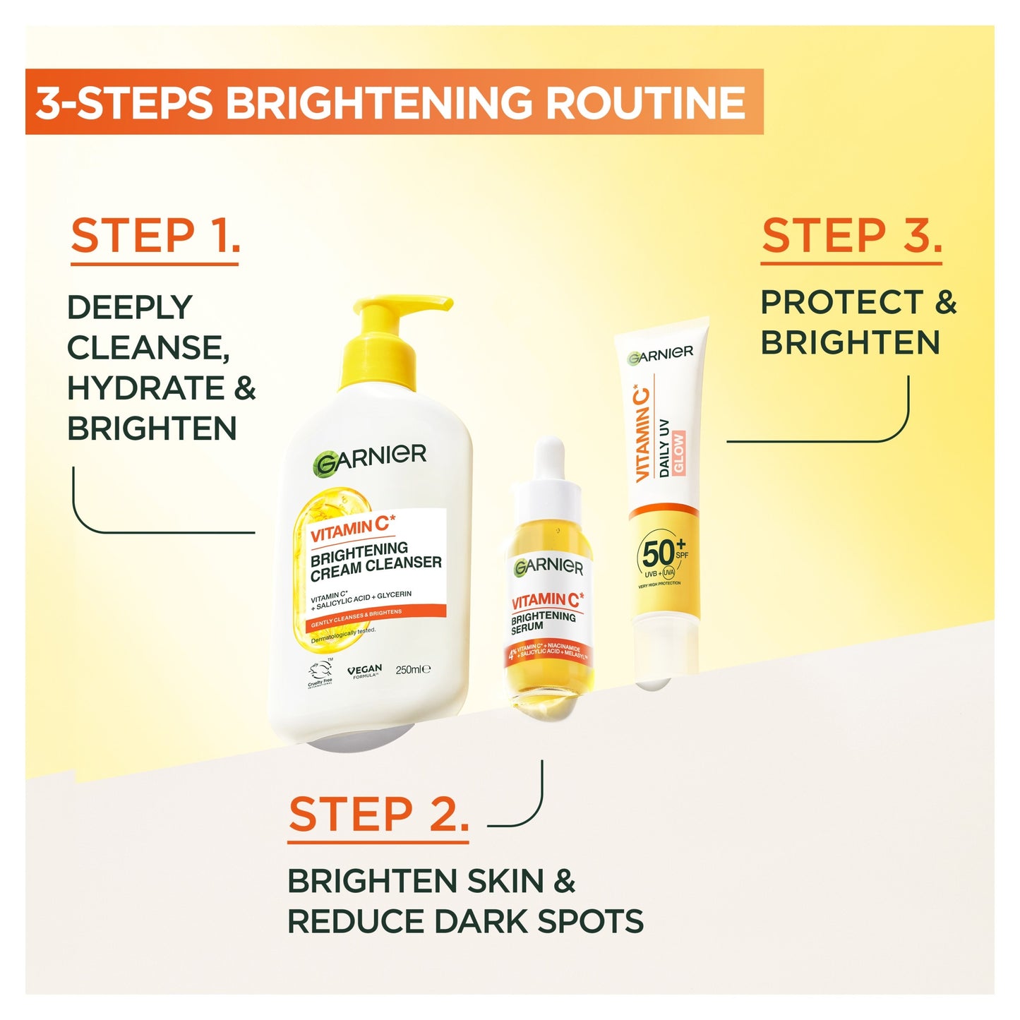 Garnier Skinactive Brightening Vitamin C Cream Cleanser 250ml — image 5