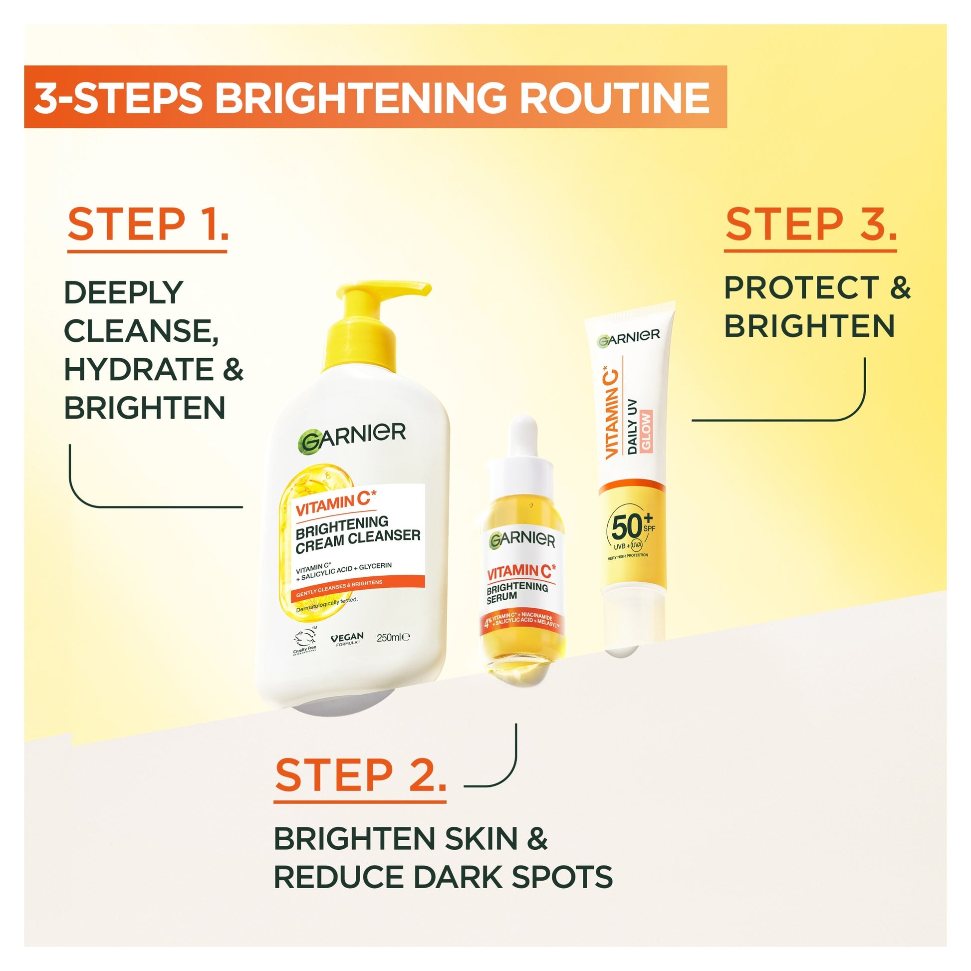 Garnier Skinactive Brightening Vitamin C Cream Cleanser 250ml — image 5