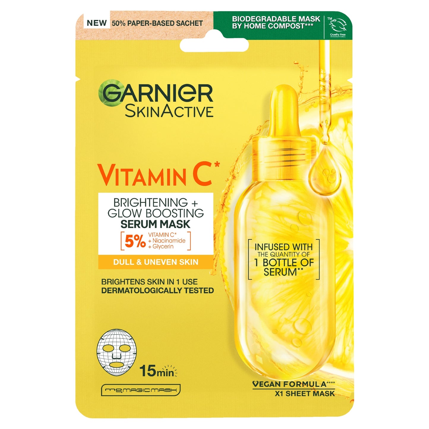 Garnier SkinActive Vitamin C Sheet Mask 28g — image 1