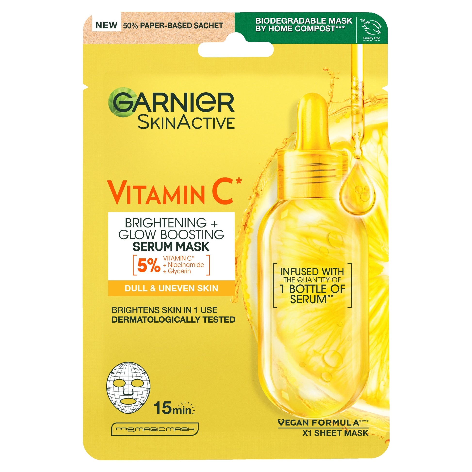 Garnier SkinActive Vitamin C Sheet Mask 28g — image 1