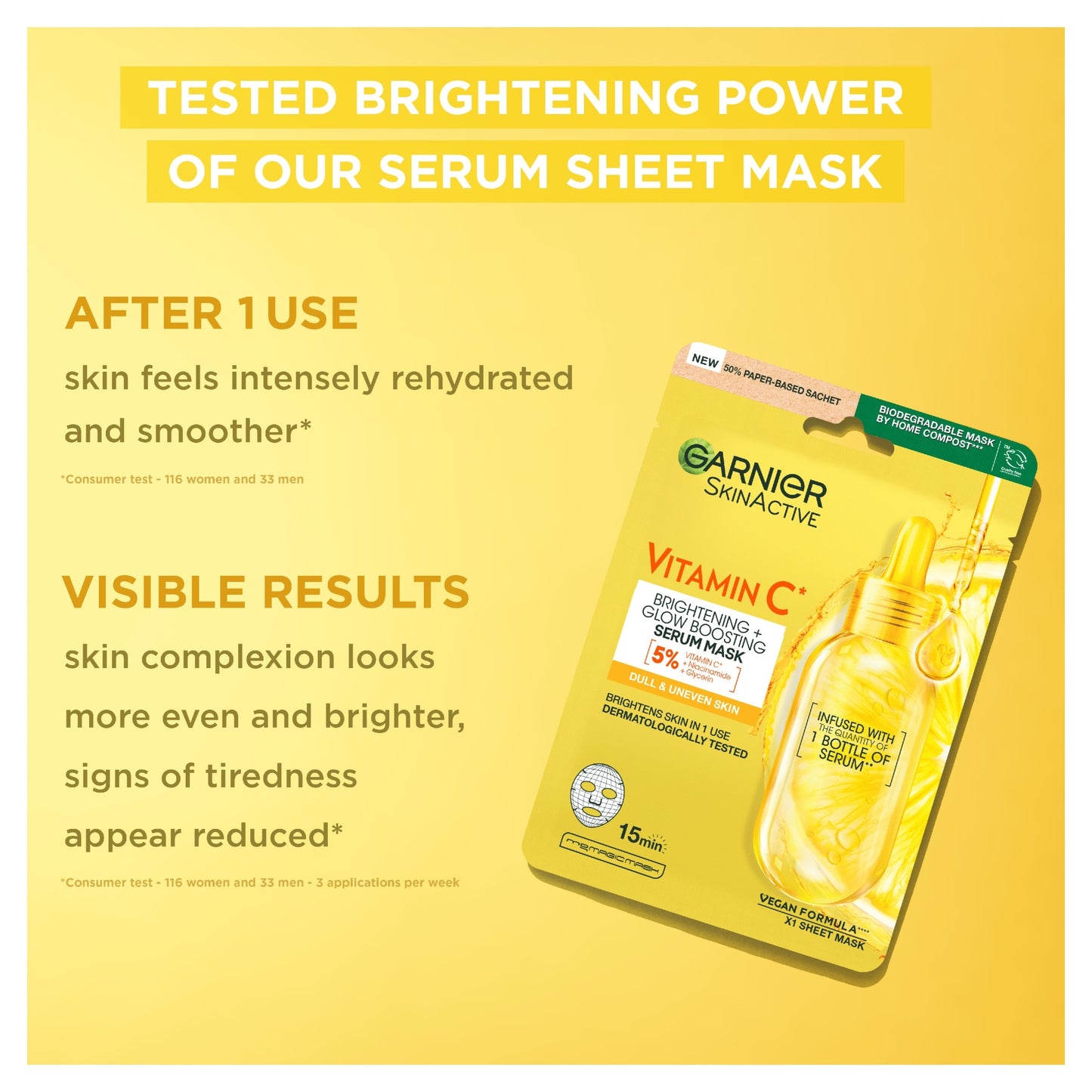 Garnier SkinActive Vitamin C Sheet Mask 28g — image 2