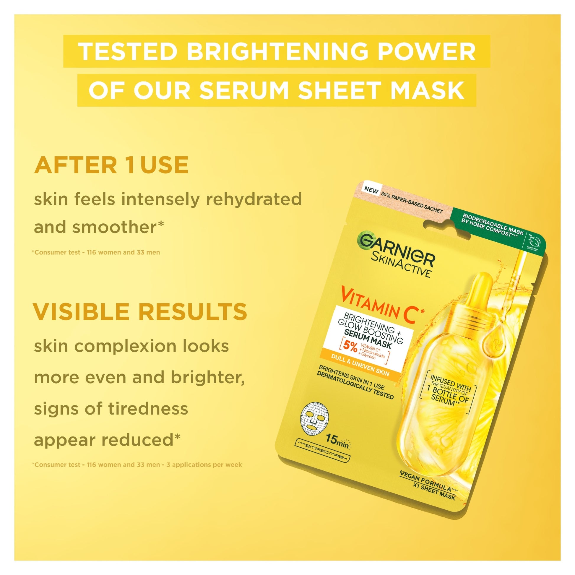 Garnier SkinActive Vitamin C Sheet Mask 28g — image 2