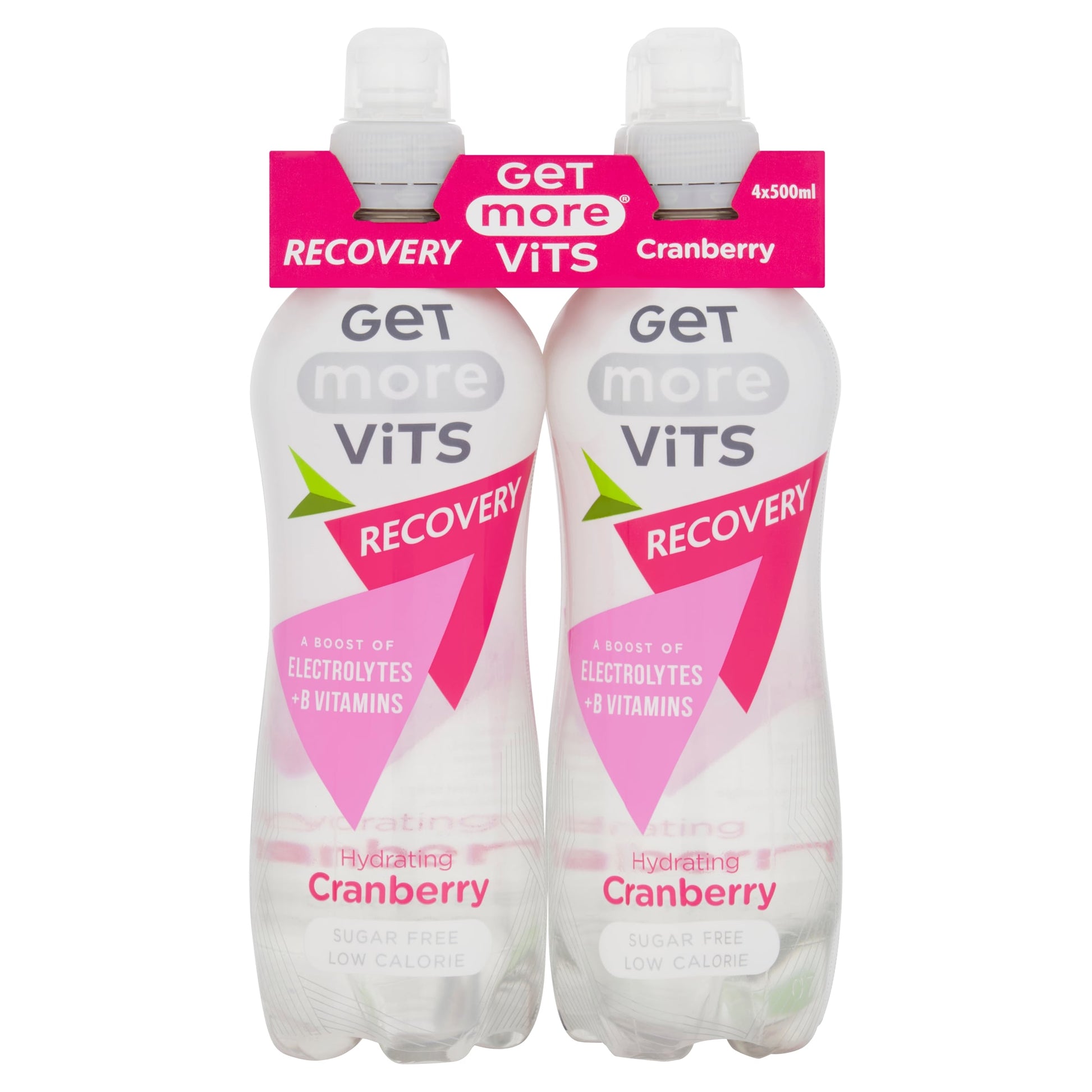 Get More Vitamins Recovery Still Water Cranberry Drink 4X500ml — image 1