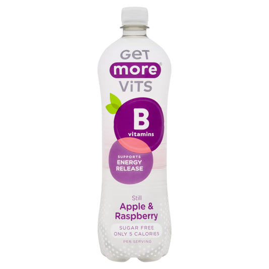 Get More Vits B Vitamins Still Water - Apple & Raspberry 1 Litre — image 1