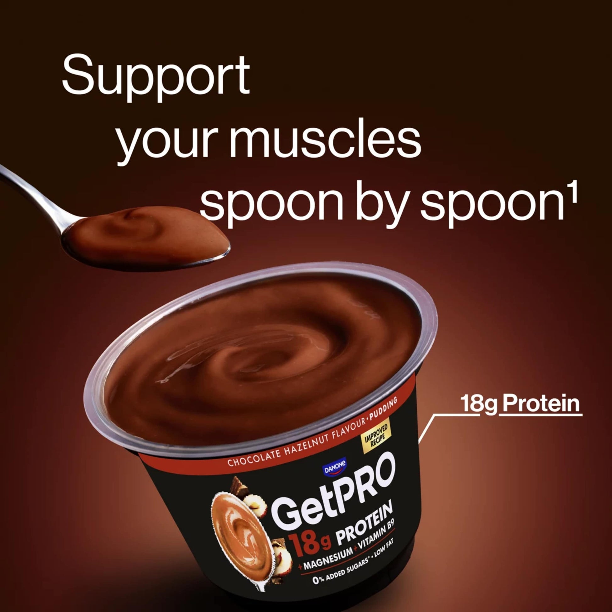 GetPro 18g Chocolate & Hazelnut High Protein Pudding 180g — image 4