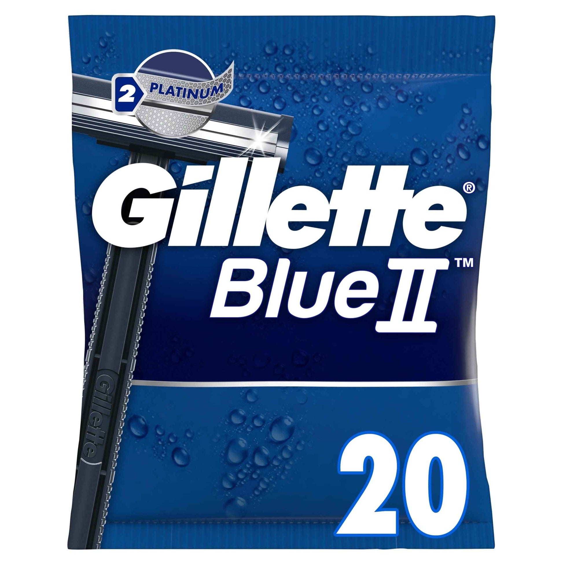 GILLETTE Blue Ii Men's Disposable Razors 20 Pack