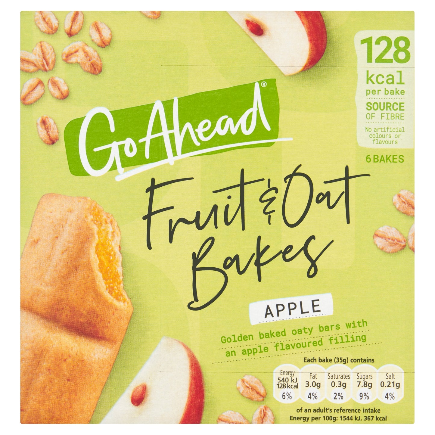 Go Ahead 6 Fruit & Oat Bakes Apple 210g — image 1