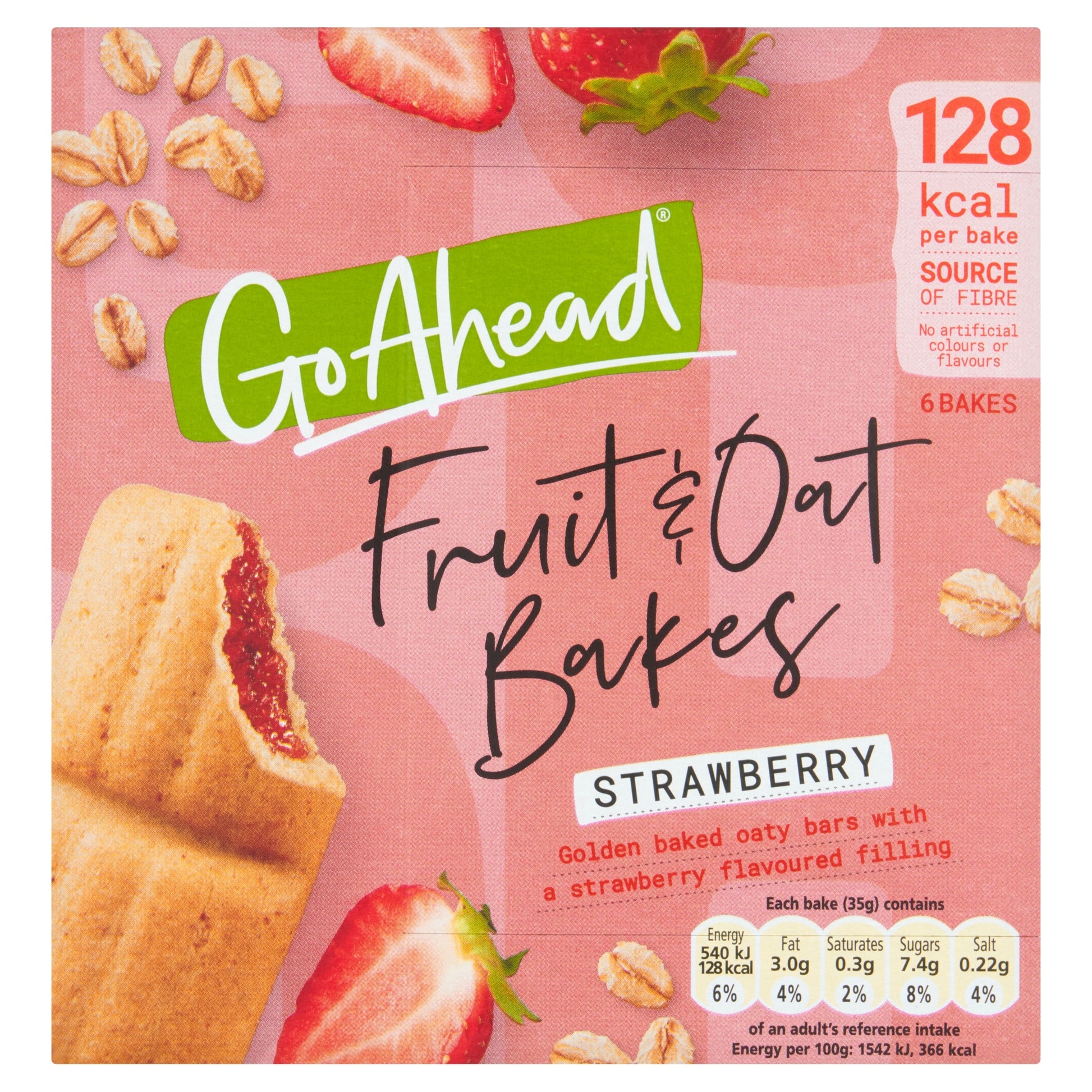 Go Ahead 6 Fruit & Oat Bakes Strawberry 210g — image 1