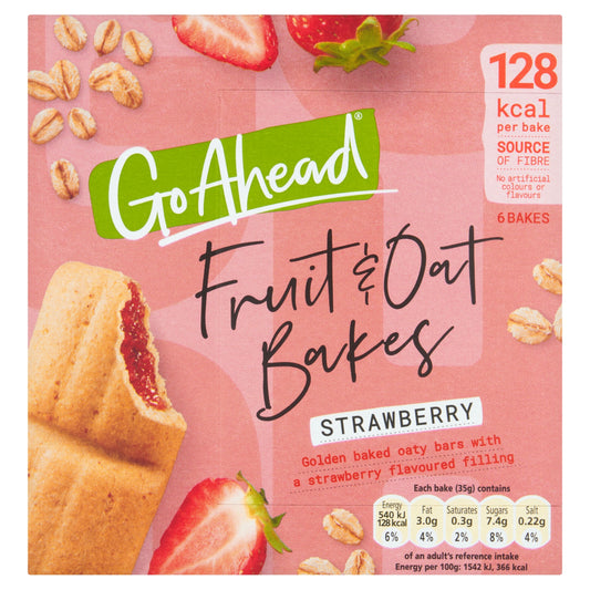 Go Ahead 6 Fruit & Oat Bakes Strawberry 210g — image 1