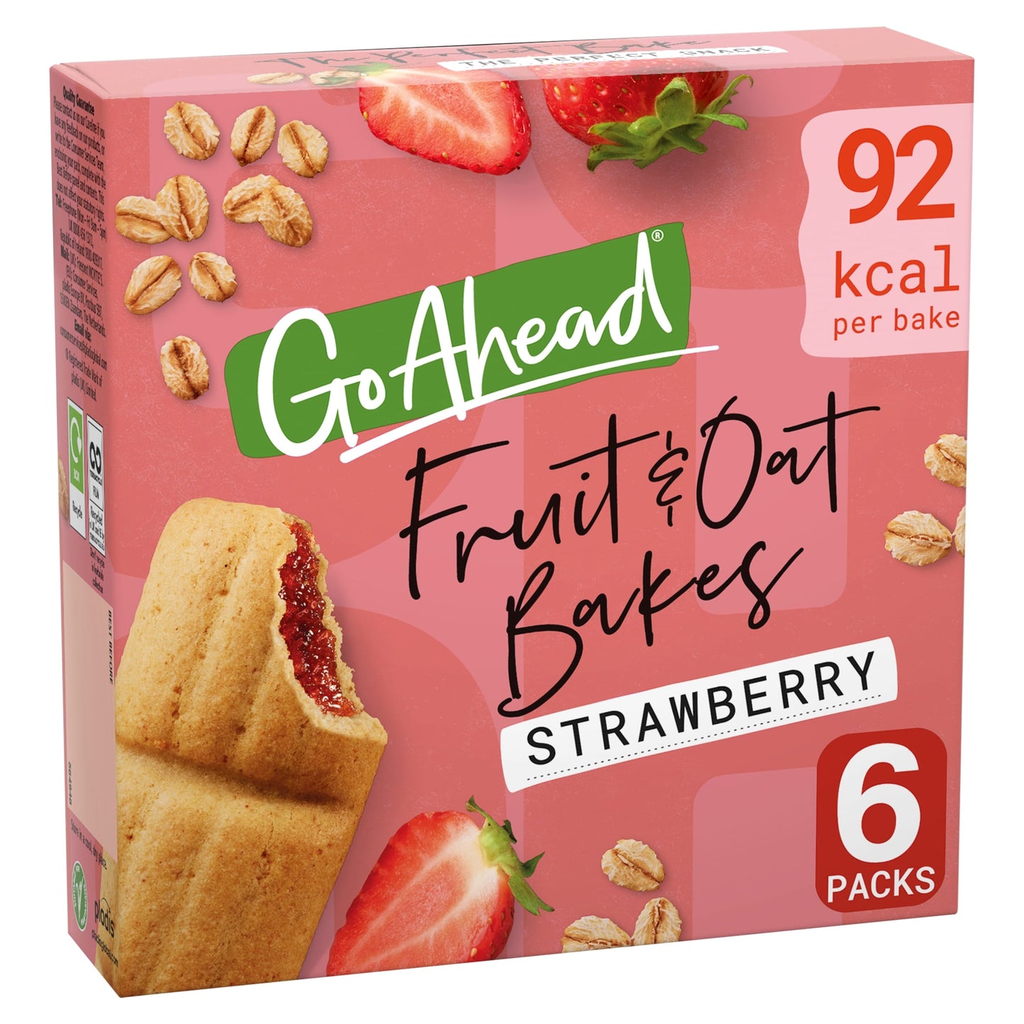 GO AHEAD Fruit & Oat Bakes Strawberry 6 packs 150g — image 1