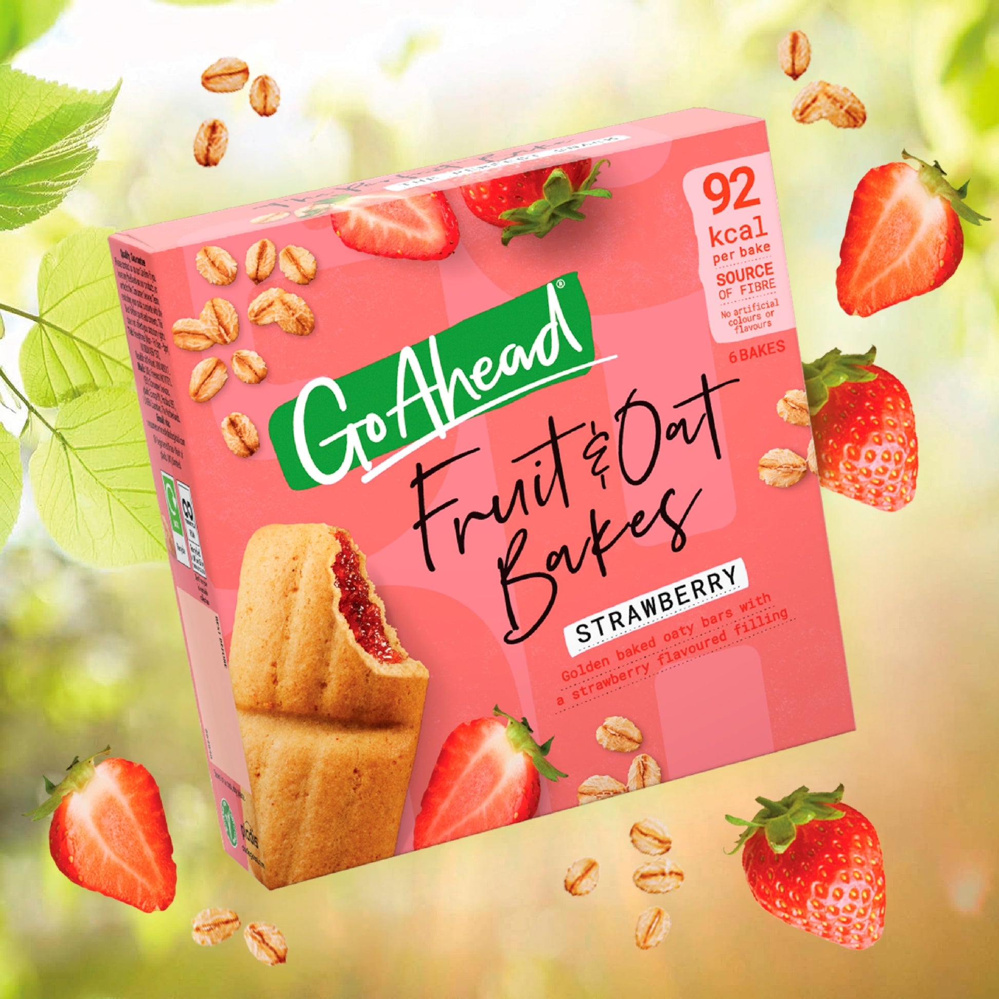 GO AHEAD Fruit & Oat Bakes Strawberry 6 packs 150g — image 2