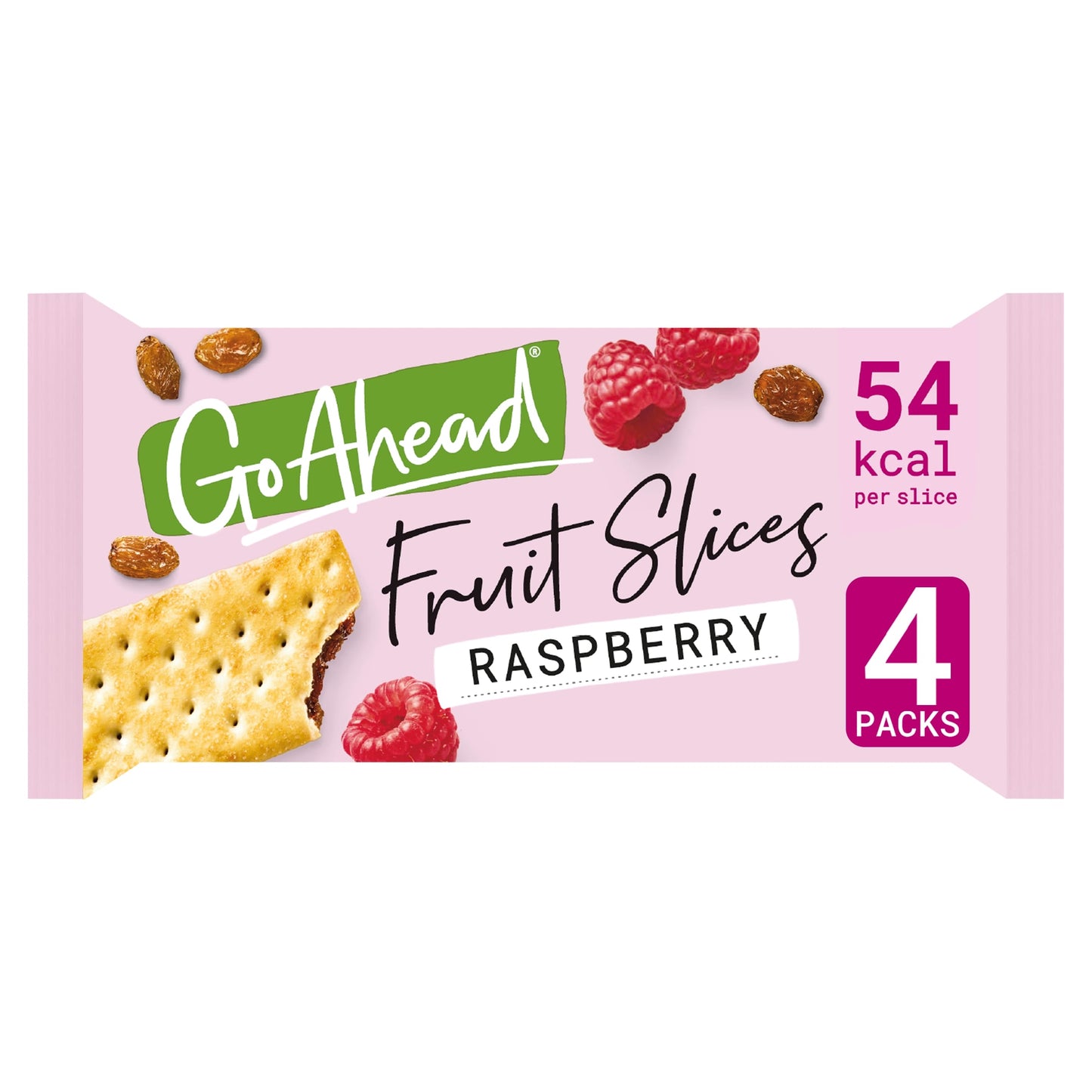 Go Ahead Raspberry Crispy Fruit Slices Snack Bars Multipack 4 x 43.6g — image 1