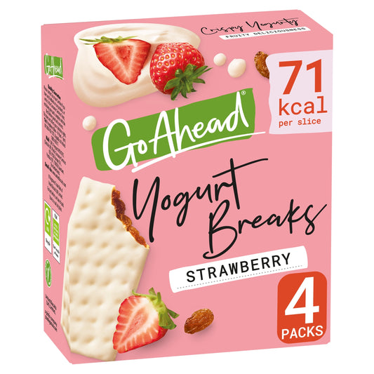 Go Ahead Strawberry Fruit Yogurt Breaks Snack Bars Multipack 4 x 35.5g — image 1