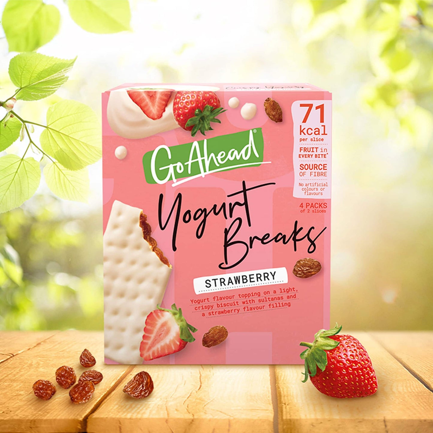 Go Ahead Strawberry Fruit Yogurt Breaks Snack Bars Multipack 4 x 35.5g — image 3