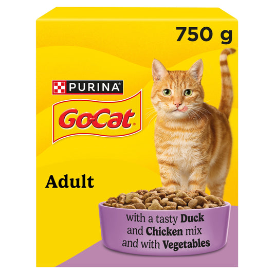 Go-Cat Adult Dry Cat Food Chicken And Duck 750G — image 1