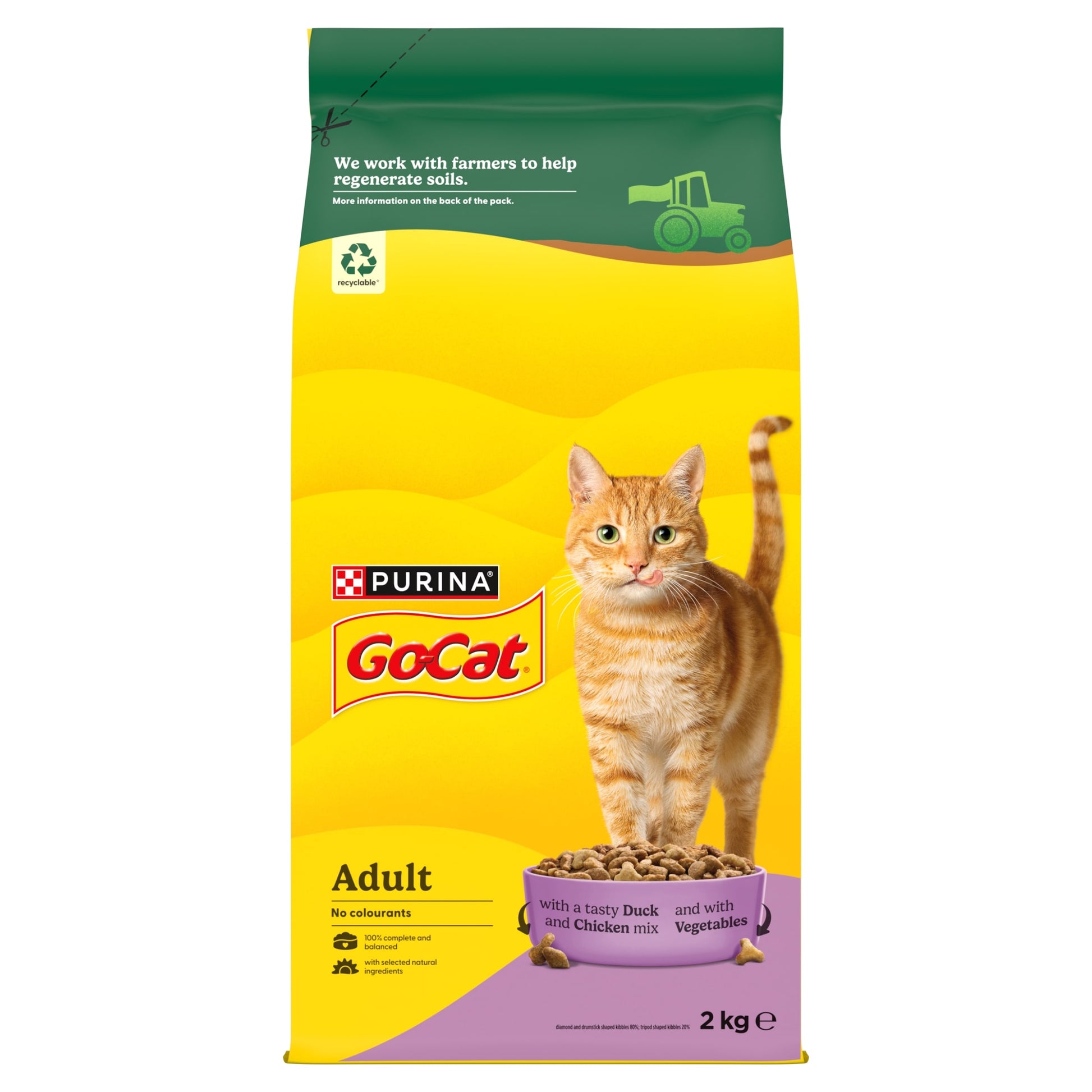 GO-CAT Chicken; Duck Dry Cat Food 2kg — image 2