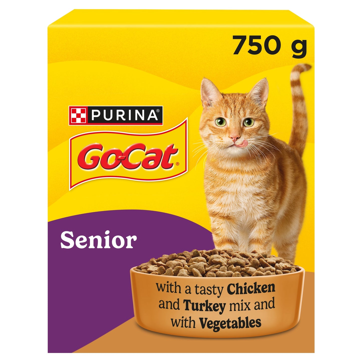 GO-CAT Senior Chicken and Turkey Dry Cat Food 750g — image 1