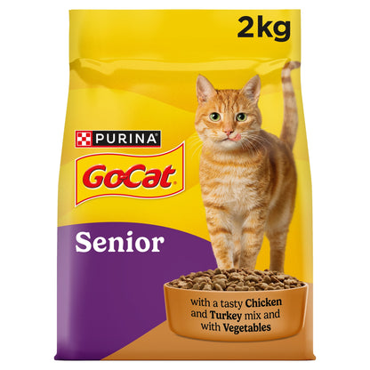 GO-CAT Senior Chicken Dry Cat Food 2kg — image 1