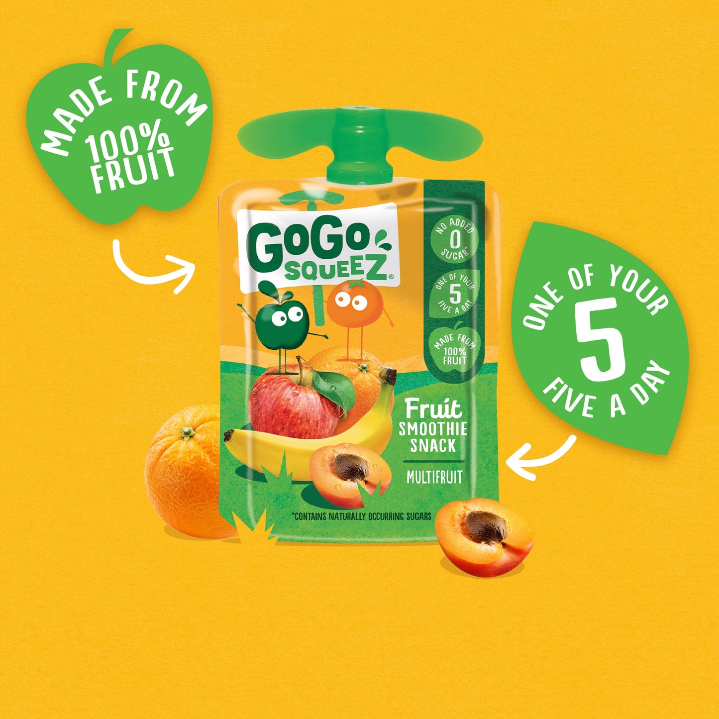 GoGo Squeez Fruit Smoothie Snack - Multifruit 4x90g — image 4