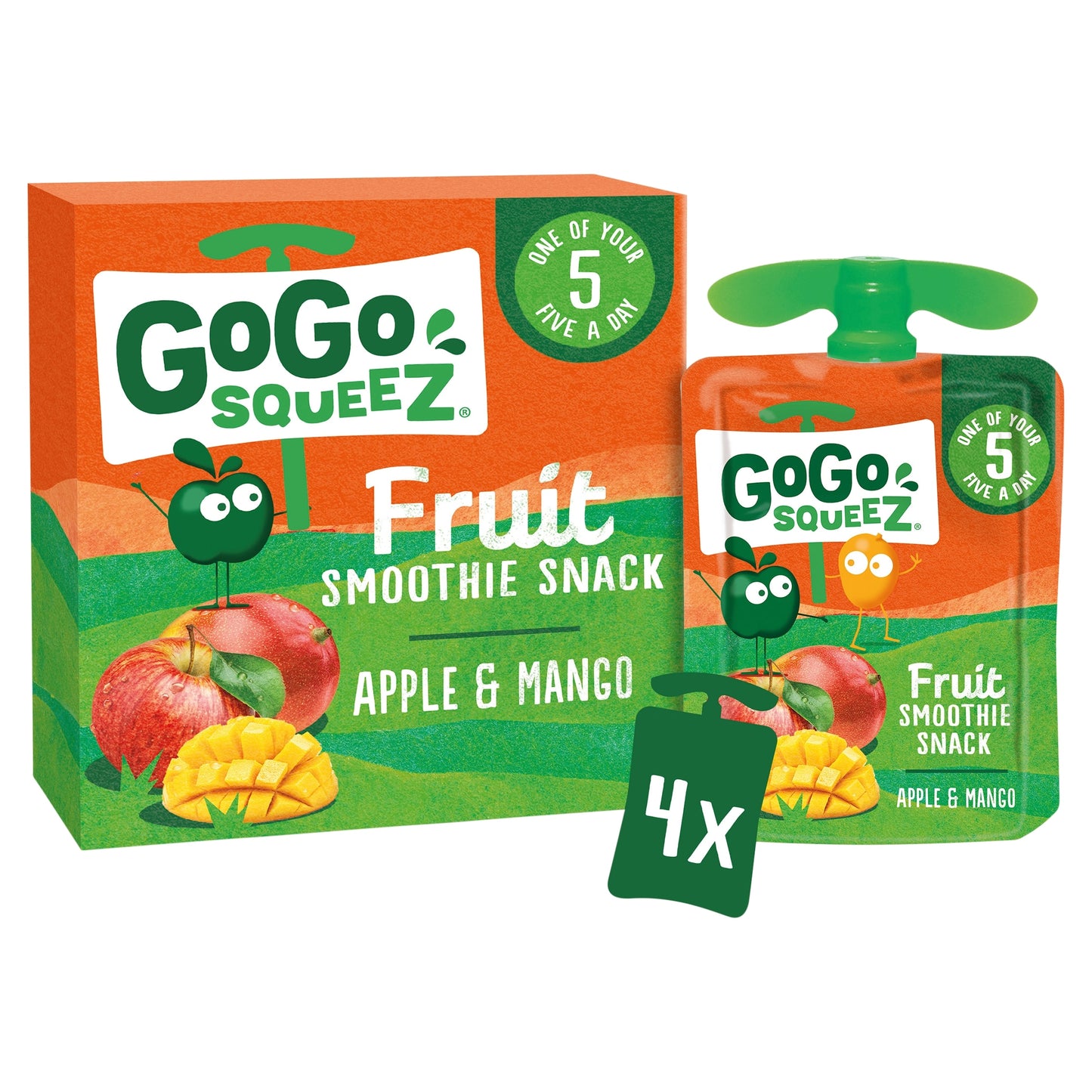Gogo Squeez Fruit Snack Apple Mango 4X90g — image 2