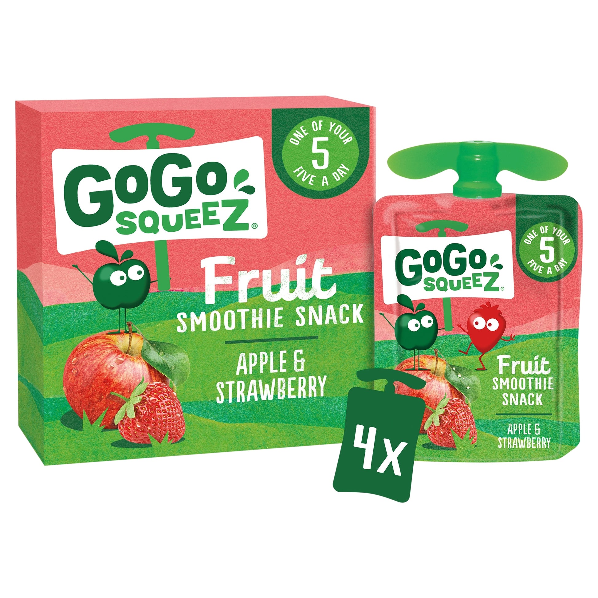 Gogo Squeez Fruit Snack Apple Strawberry 4X90g — image 2