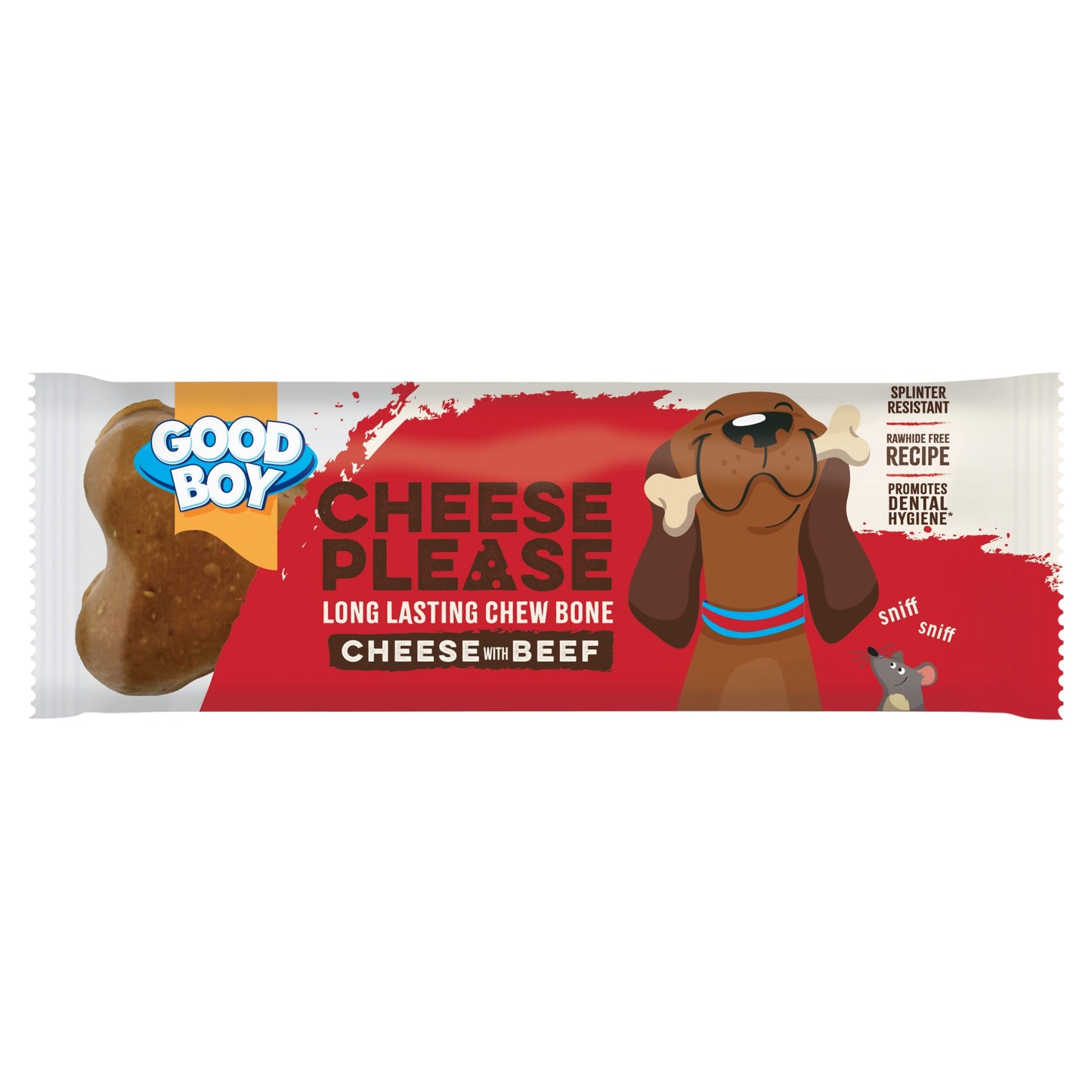 Good Boy Cheese Please Beef Dog Chew Bone Treat 60g — image 1