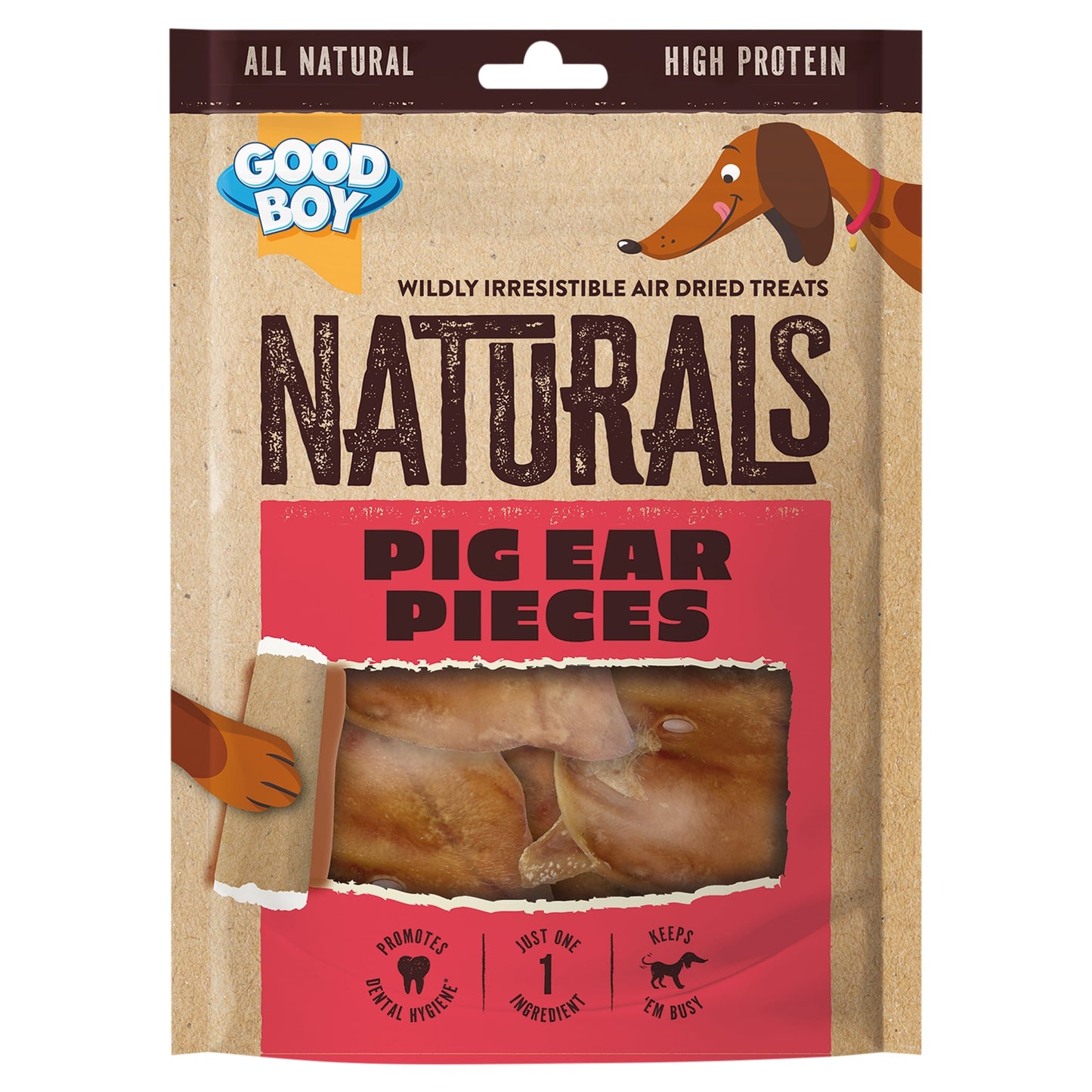 Good Boy Pig Ear Pieces Dog Chew Treats 10 Pack — image 1