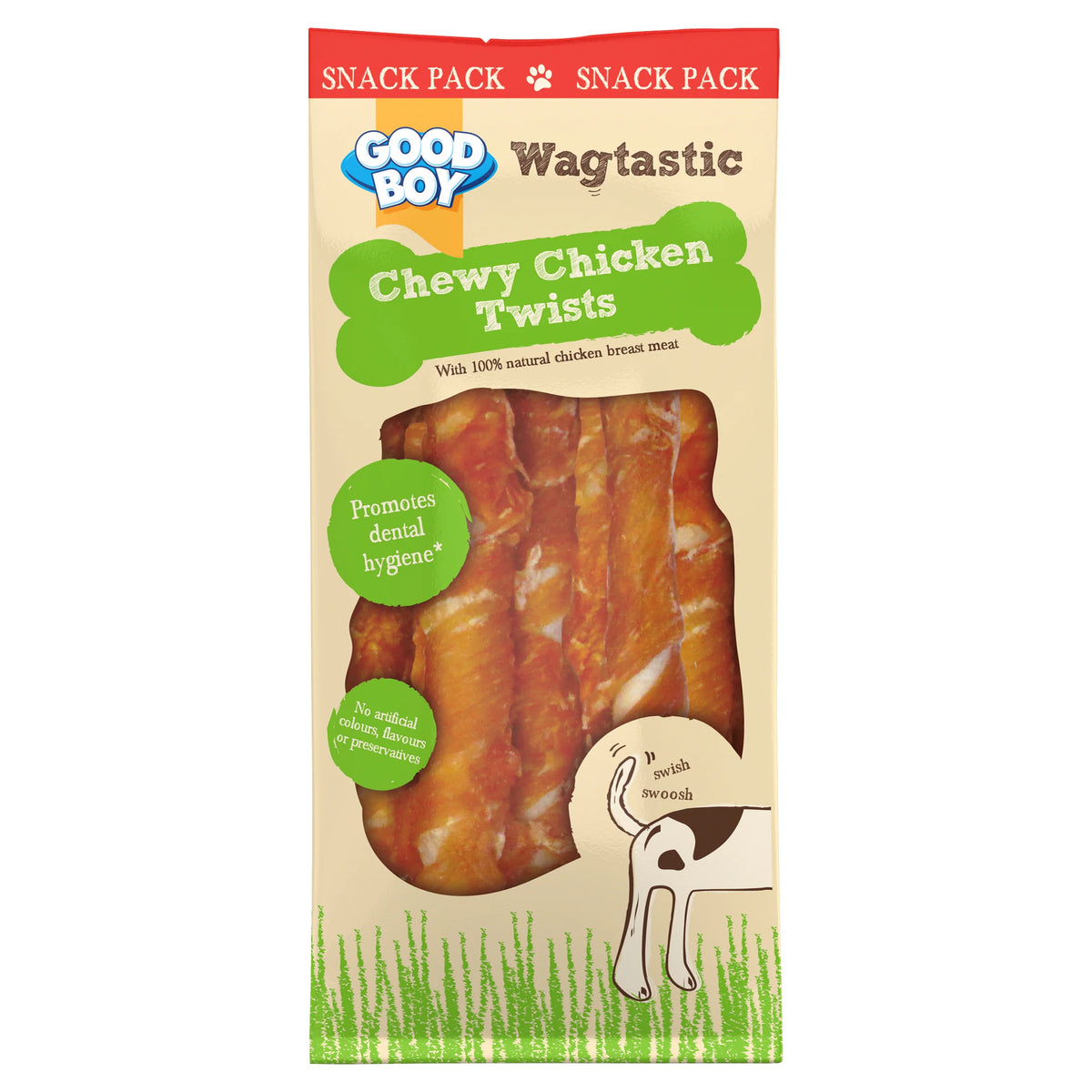 Good Boy Wagtastic Chewy Chicken Twists Dog Treat 27g — image 1