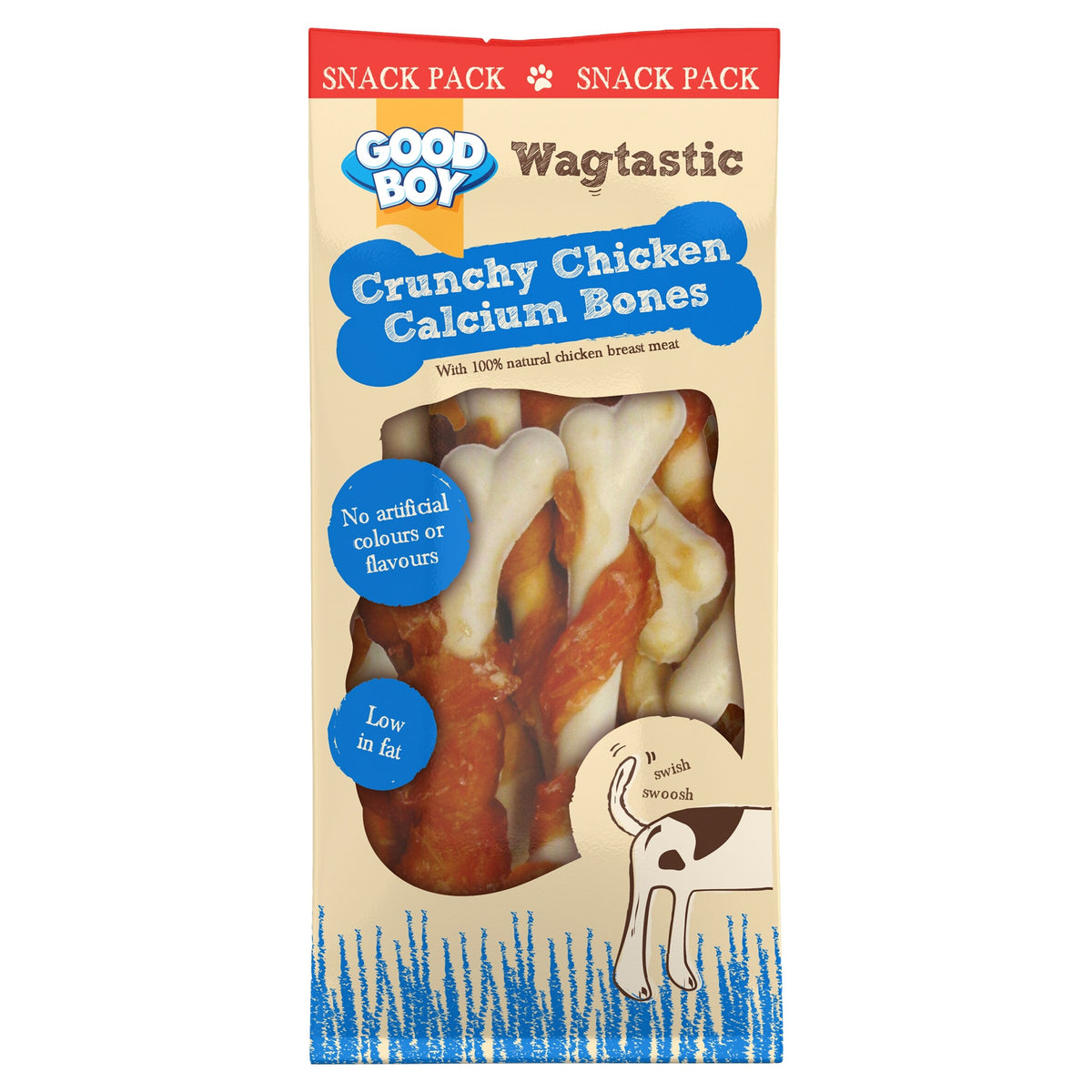 Good Boy Wagtastic Crunchy Chicken Calcium Bone Dog Treat 30g — image 1