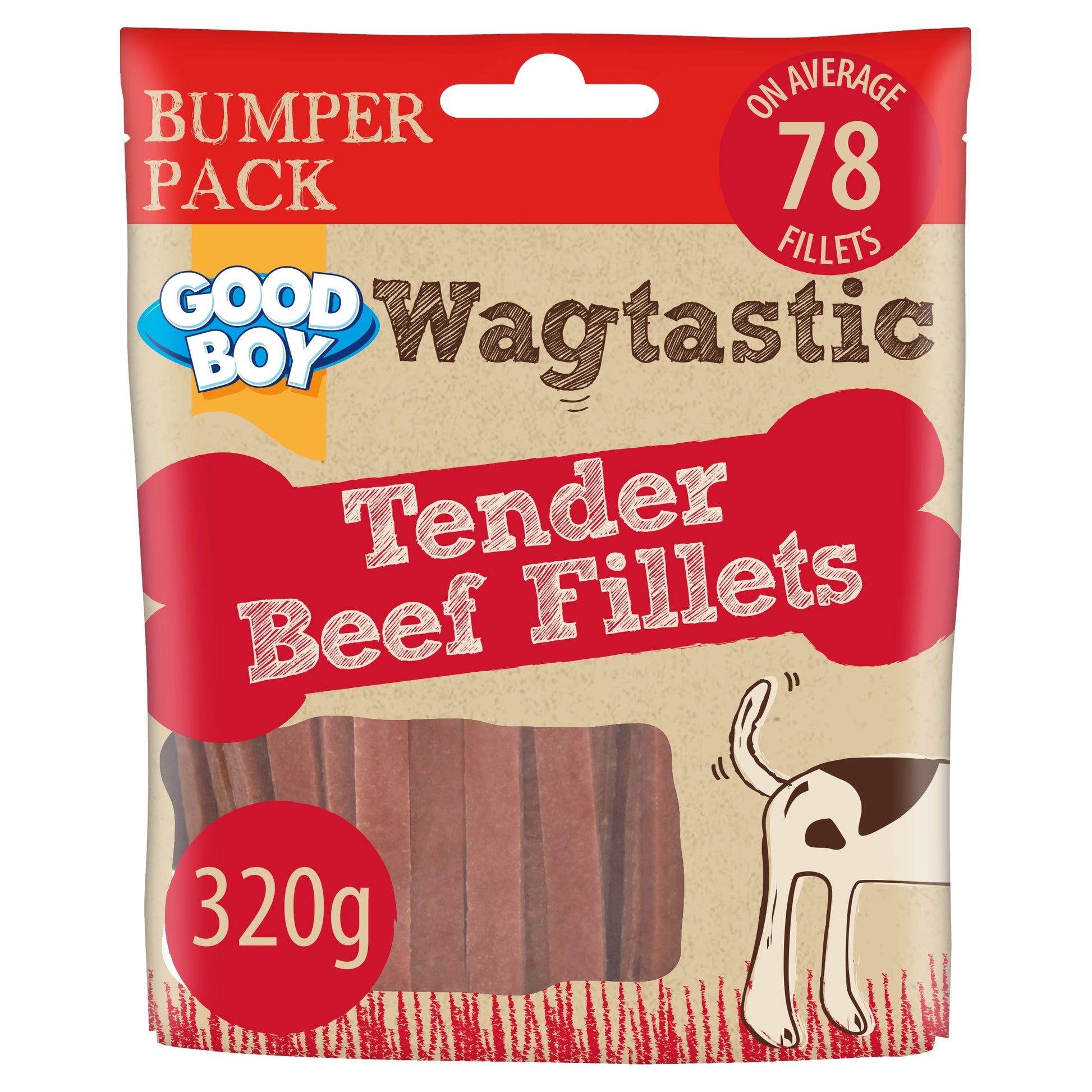 Good Boy Wagtastic Dog Treats Beef Fillets 320g — image 1