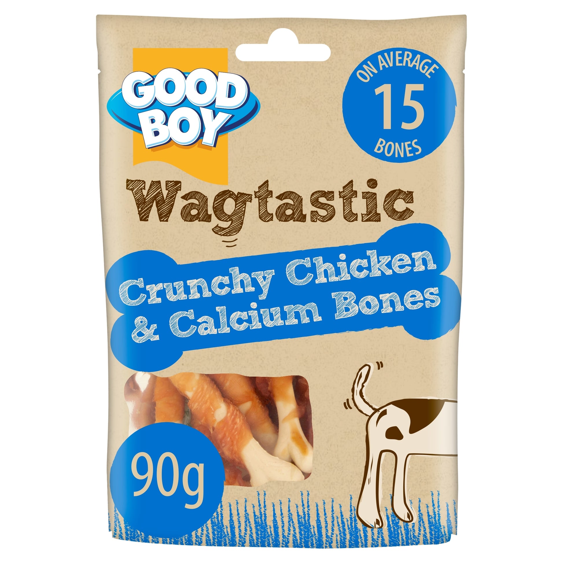 Good Boy Wagtastic Dog Treats Chicken Calcium Bones 90g — image 1