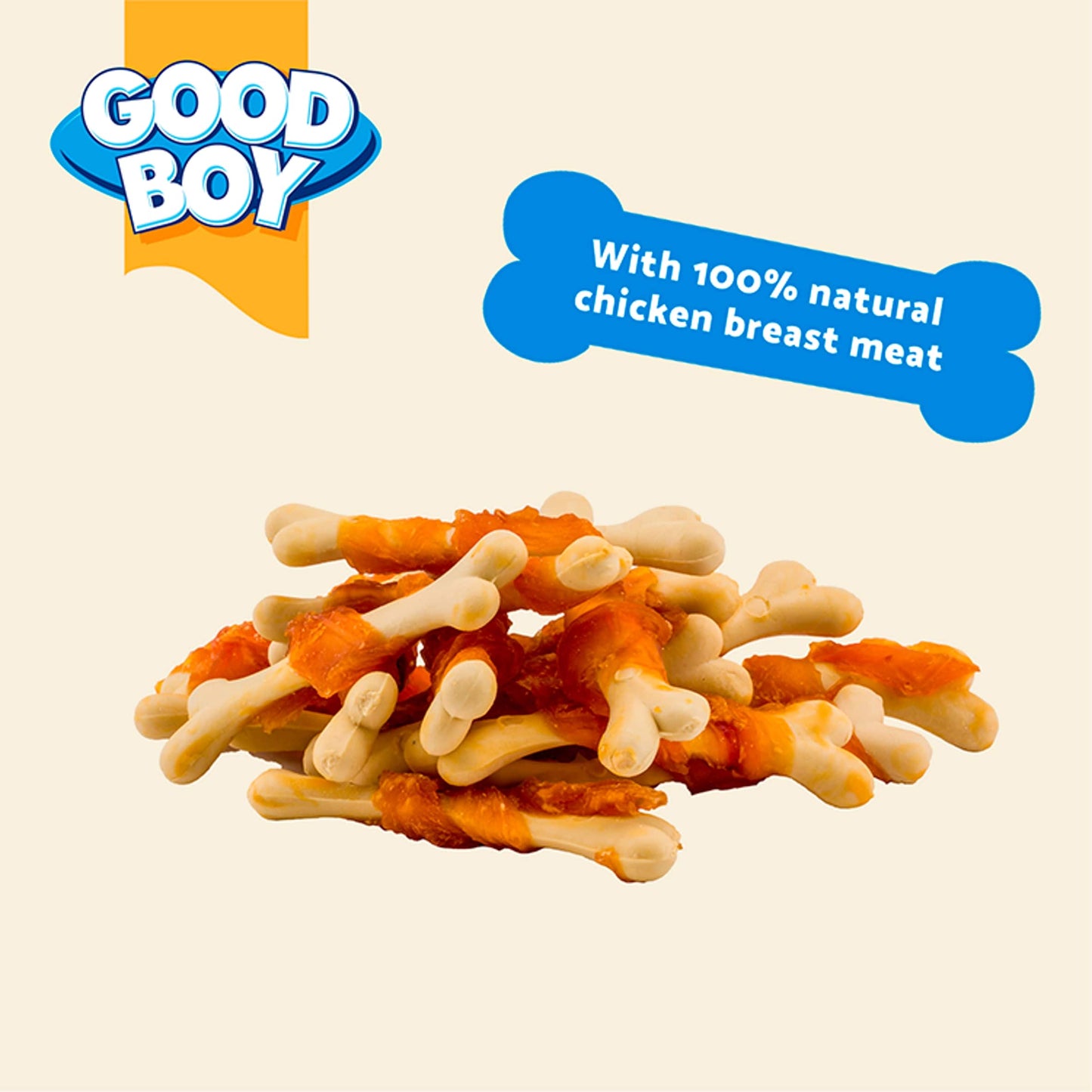 Good Boy Wagtastic Dog Treats Chicken Calcium Bones 90g — image 3