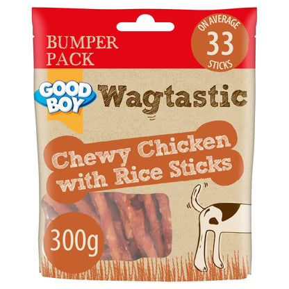 Good Boy Wagtastic Dog Treats Chicken Rice Sticks 300g — image 1