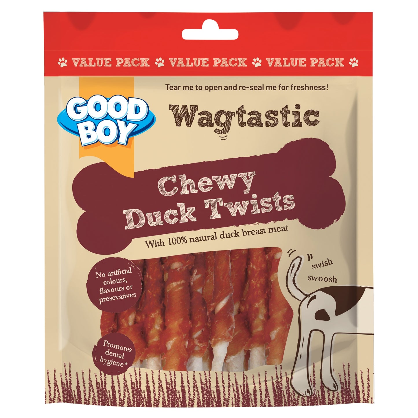 Good Boy Wagtastic Dog Treats Duck Twists 250g — image 1