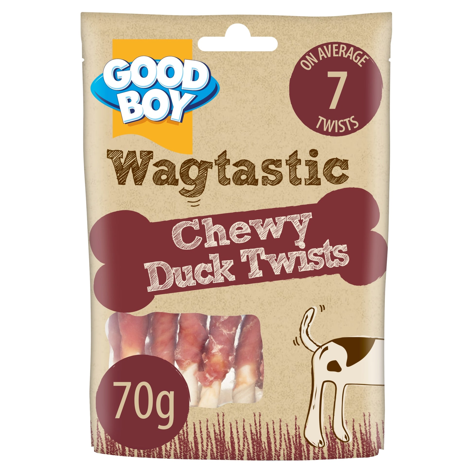 Good Boy Wagtastic Dog Treats Duck Twists 70g — image 1