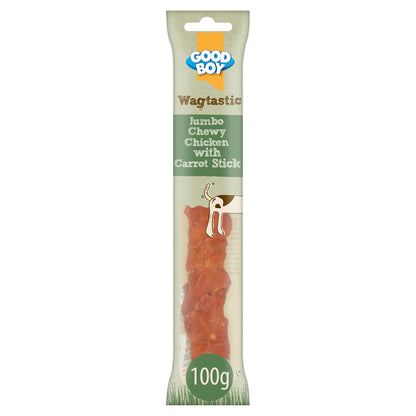 Good Boy Wagtastic Dog Treats Jumbo Chicken Carrot Stick 100g — image 1