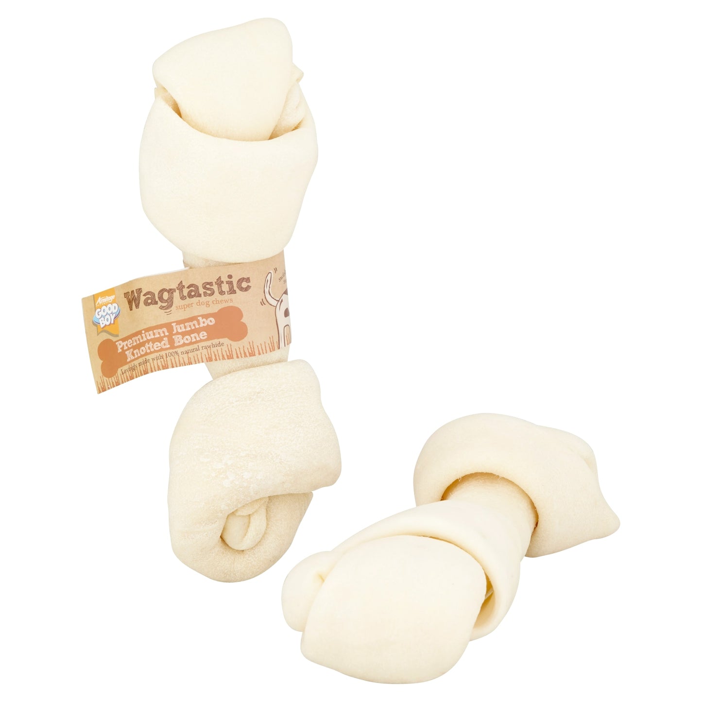 Good Boy Wagtastic Dog Treats Jumbo Knotted Bone 1 Pack — image 2