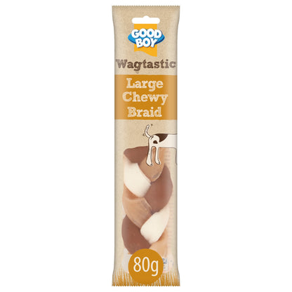 Good Boy Wagtastic Dog Treats Large Braid Chew 80g — image 1