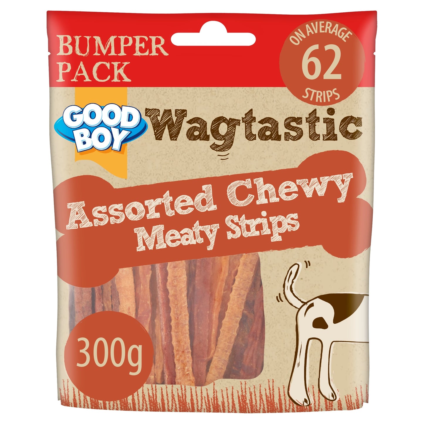 Good Boy Wagtastic Dog Treats Meaty Strips 300g — image 1