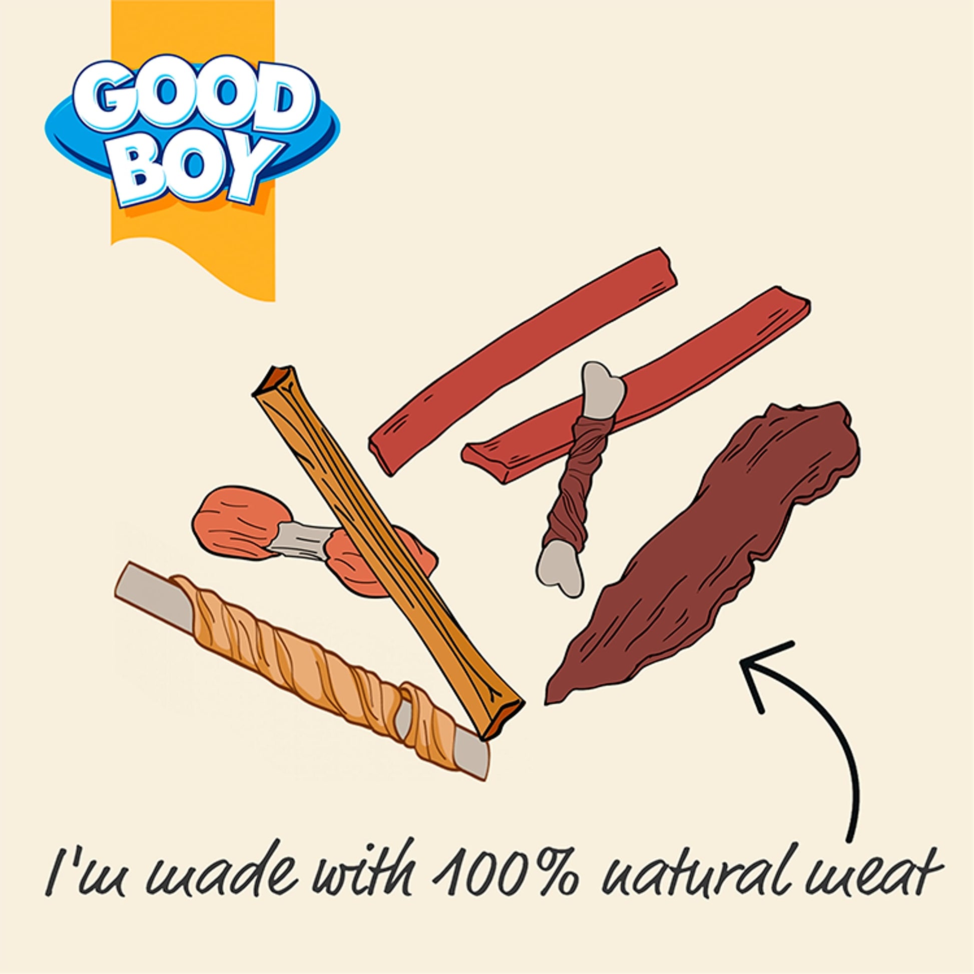 Good Boy Wagtastic Dog Treats Meaty Variety 300g — image 2