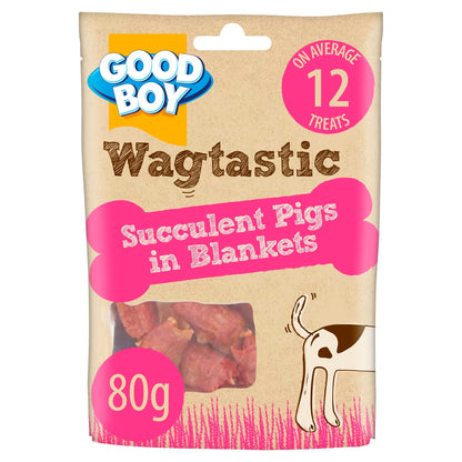 Good Boy Wagtastic Dog Treats Pigs in Blankets 80g — image 1