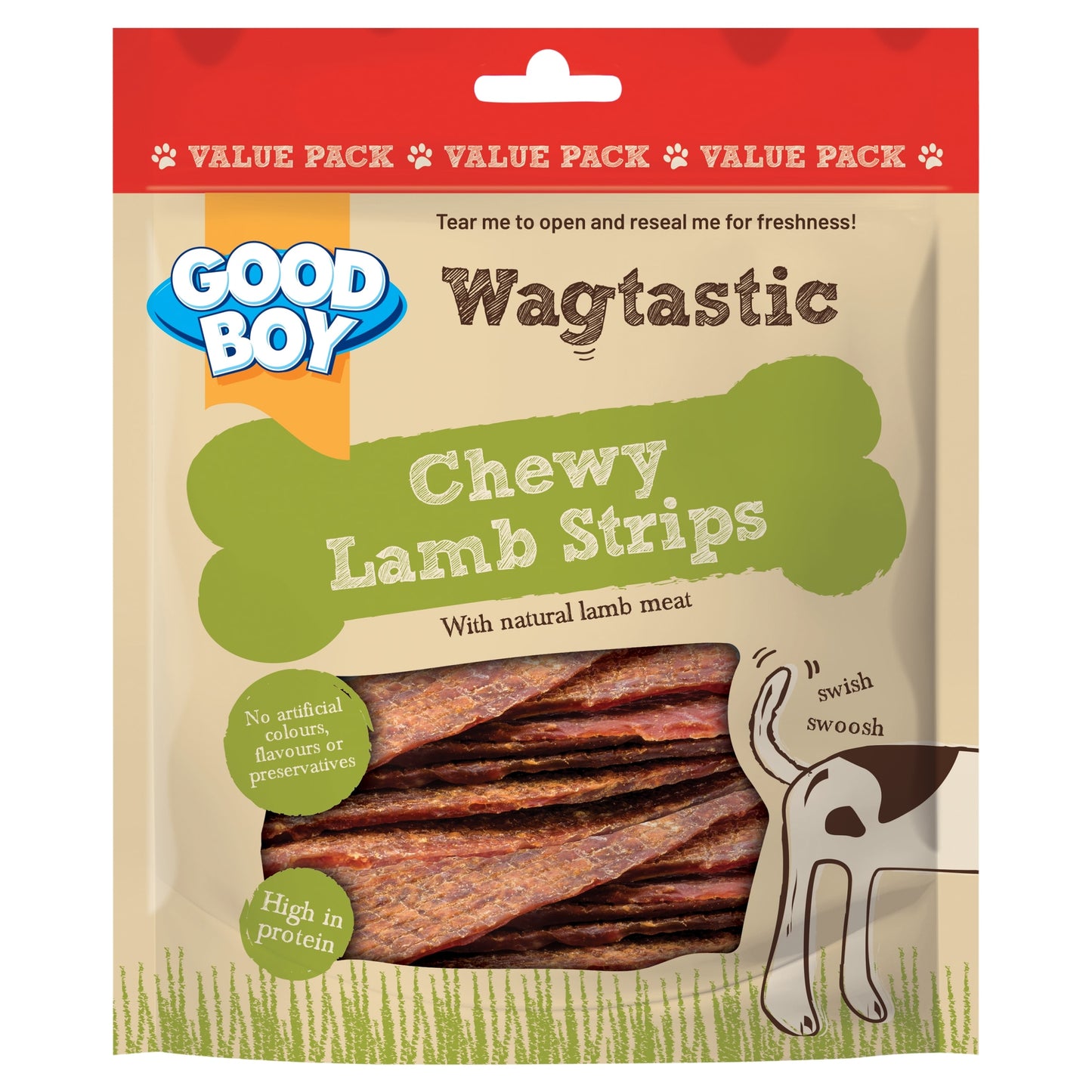 Good Boy Wagtastic Lamb Strips Dog Treats 300g — image 1
