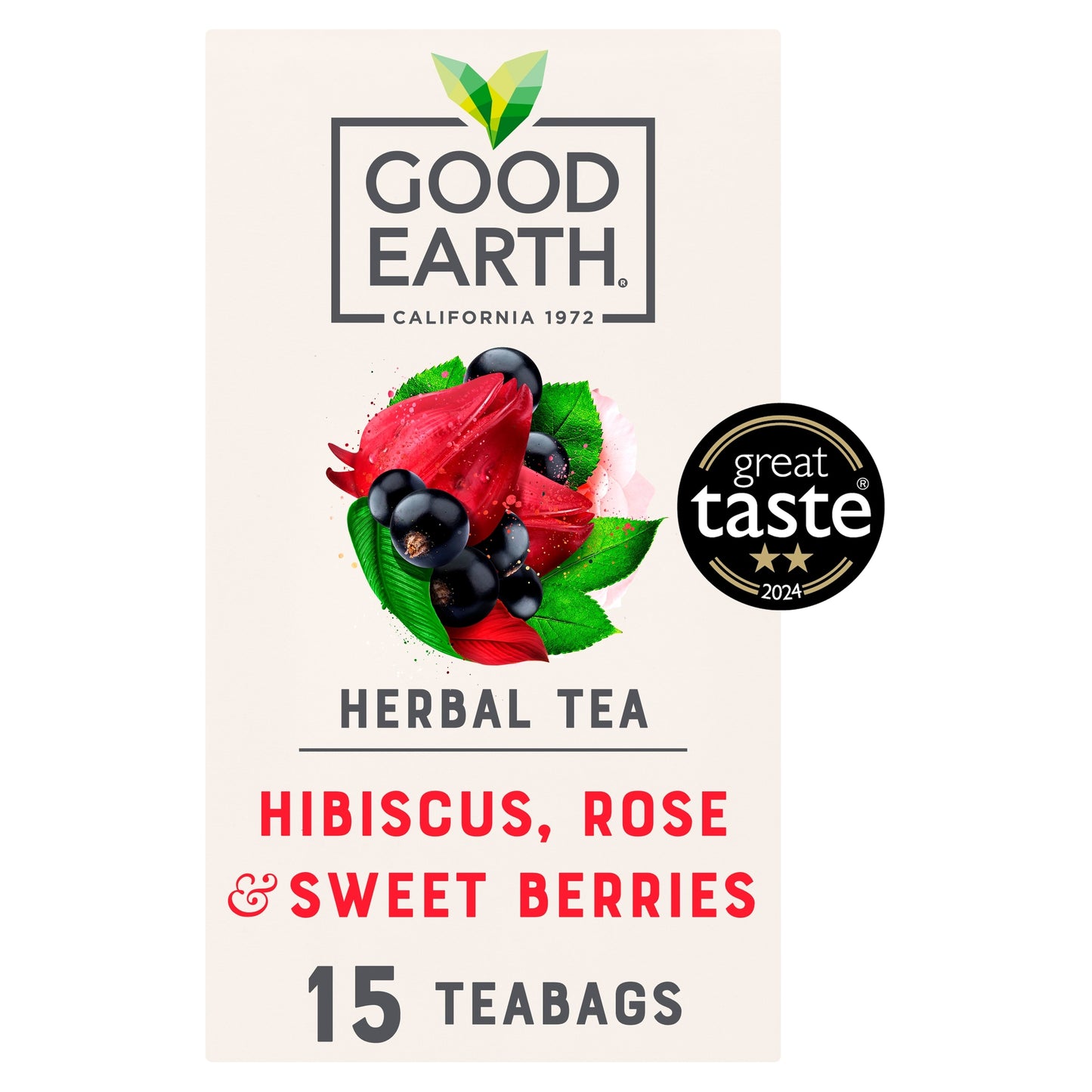 Good Earth Botanical Tea Hibiscus, Rose & Sweet Berries 15 teabags — image 1
