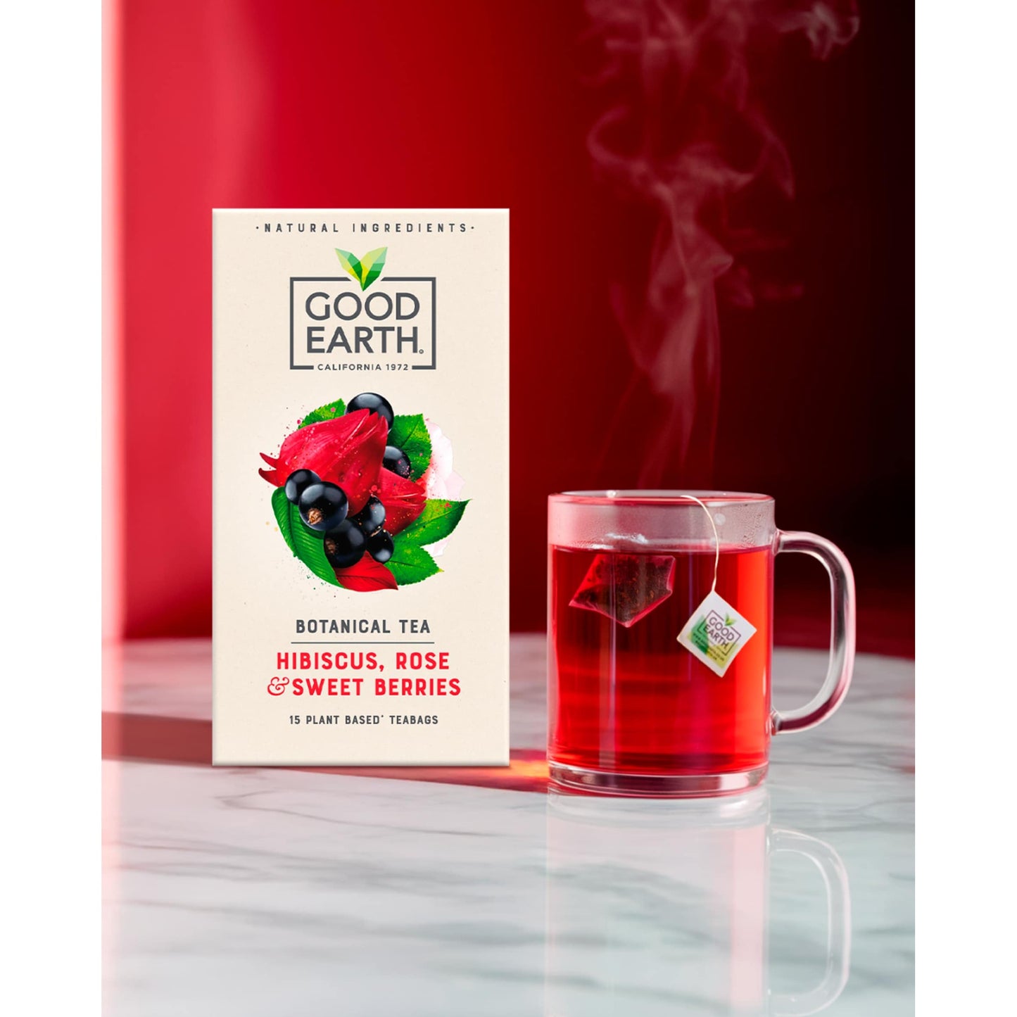 Good Earth Botanical Tea Hibiscus, Rose & Sweet Berries 15 teabags — image 4