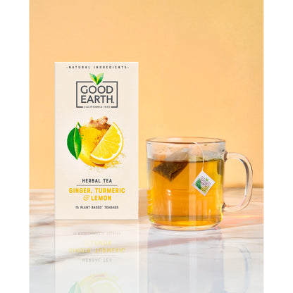 Good Earth Herbal Tea Lemon, Ginger & Turmeric 15 Tea Bags 42g — image 4
