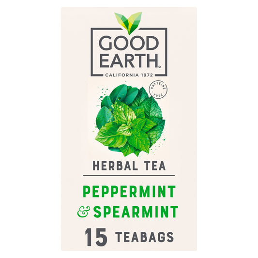 Good Earth Herbal Tea Peppermint, Spearmint 15 Tea Bags 27g — image 1