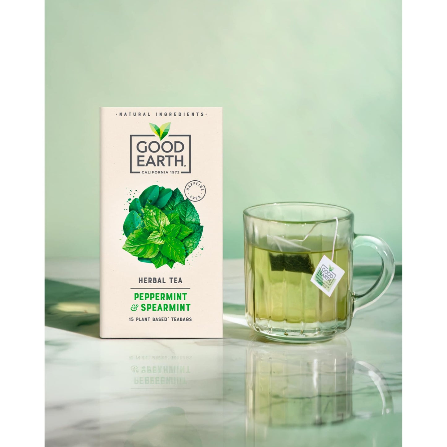 Good Earth Herbal Tea Peppermint, Spearmint 15 Tea Bags 27g — image 4
