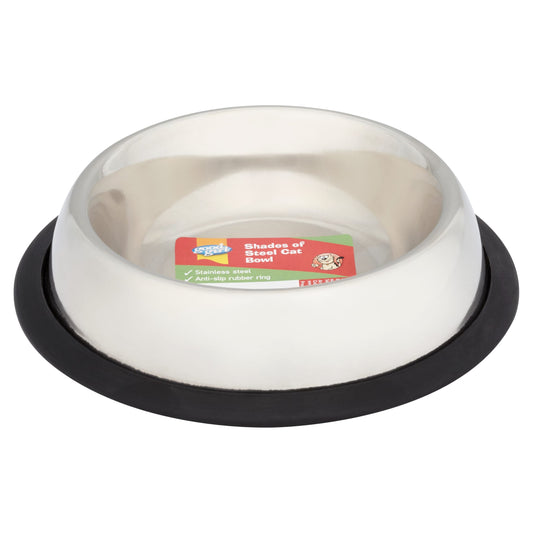 Good Girl Non Slip Cat Bowl - Shades of Steel — image 1